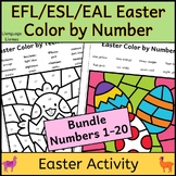 EFL ESL EAL Easter Color by Number and Teen Number Bundle 