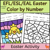 EFL ESL EAL Easter Color by Number to 10 Reading Spring Activity
