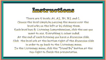 Preview of EFL-ESL-ELD Listening Comprehension | A1 | A2 | B1 | B2 | C1 - 40 Listenings