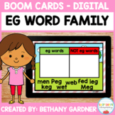 EG Word Family - Short E Decodable Reader - Boom Cards - I
