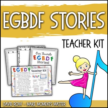Preview of EGBDF Stories:  Creative Writing Activity, Teacher Kit, and more! Treble Clef