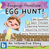 EGG HUNT, Boom Cards Speech Therapy, Easter Activities, Sp