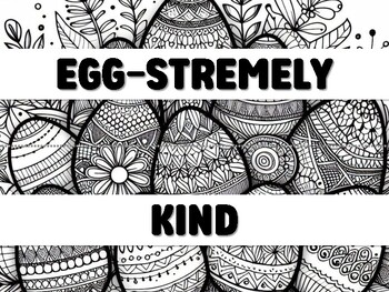 Preview of EGG-STREMELY KIND STUDENTS! Easter Craft and Decor Kit