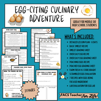 Preview of EGG-citing Culinary Adventure - Egg Cookery, Cooking, FACS, FCS, Middle or High