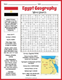 EGYPT GEOGRAPHY Word Search Puzzle Worksheet Activity