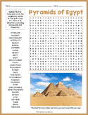 EGYPTIAN PYRAMIDS OF GIZA Word Search Puzzle Worksheet Activity