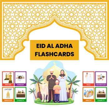 Preview of EID AL ADHA  Vocabulary Reading Flashcards Activity