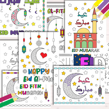 Preview of Eid Al Fitr Coloring Pages BUNDLE, from Islamic holidays 2024