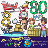 EIGH Words ClipArt | Long Vowel Teams -A- Clip Art Set
