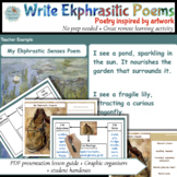 EKPHRASTIC POEMS guided lesson plans x4 formats for POETRY