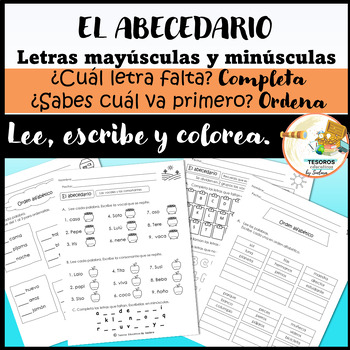 ABECEDARIO, ORDENAR PALABRAS - HOJAS DE TAREA WORKSHEETS ALPHABETICAL ...