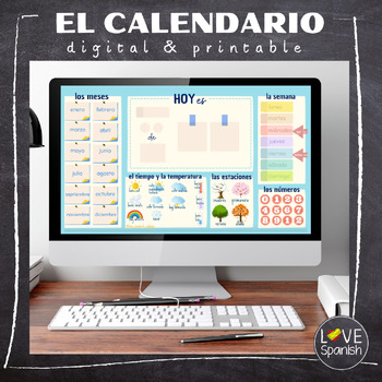 Preview of EL CALENDARIO DIGITAL -  SPANISH DIGITAL CALENDAR