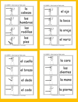 el cuerpo songflash cardsposters worksheets about the