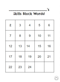 Preview of EL Curriculum 1st Grade Skills Cycle Word Booklet