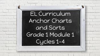 Preview of EL Curriculum Foundation Skills G1 Module 1 C 1-4 Anchor Charts  Digital Sorts 