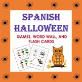 Spanish Halloween Vocabulary Games, Flash Cards, and Word Wall