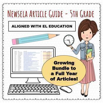 Preview of EL Education 5th Grade Newsela Informational Text Guide for the Entire Year