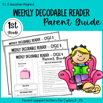 Preview of EL Education | Decodable Reader Family Letters | 1st Grade