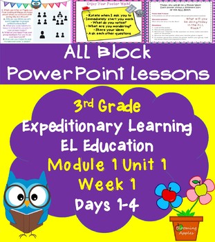 Preview of EL Education (Expeditionary Learning) ALL Block 3rd Grade PowerPoint Bundle