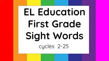Preview of EL Education First Grade Sight Words Slide Deck