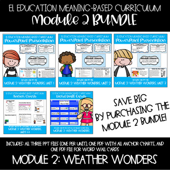 Preview of EL Kindergarten Module 2 Meaning-Based Module Lessons: Weather Wonders Bundle