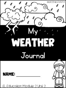 Preview of EL Education Kindergarten Module 2 Unit 2 Weather Journal