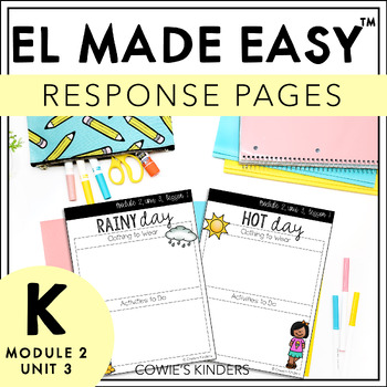 Preview of EL Made Easy™ | EL Education Kindergarten Response Workbook | Module 2, Unit 3