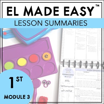 Preview of EL Education Lesson Summary One Page Skills Outline - 1st Grade Cycles 12-18