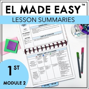 Preview of EL Education Module Lesson Summary One Page Outline - 1st Grade Module 2