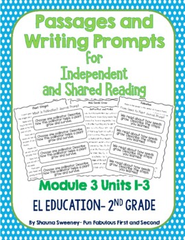 Preview of EL Education Passages and Writing Prompts- 2nd Grade- Module 3
