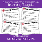 EL Foundational Skills Block Learning Targets