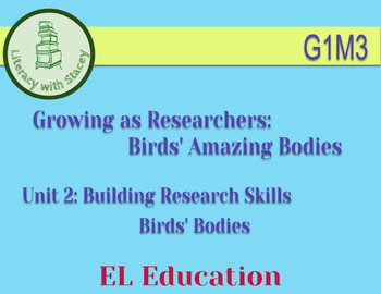 Preview of EL Grade 1 Module 3 Unit 2: Birds' Amazing Bodies
