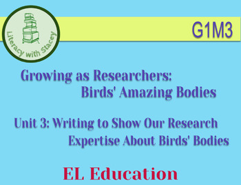 Preview of EL Grade 1 Module 3 Unit 3: Birds' Amazing Bodies