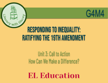 Preview of EL Grade 4 Module 4 Unit 3: Responding to Inequality--Ratifying the 19th...