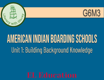 Preview of EL Grade 6 Module 3 Unit 1: American Indian Boarding Schools