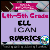 EL I CAN Rubrics (WIDA Informed, Kid Friendly)- 4th & 5th Grade