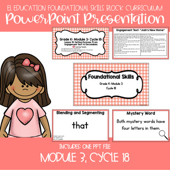 Preview of EL Kindergarten Foundational Skills Module 3, Cycle 18, Lessons 91-95 PPT