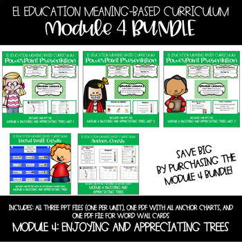 Preview of EL Kindergarten Meaning Based Module Lessons: Module 4 Bundle