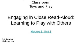 Preview of EL Kindergarten Module 1, Unit 1 Lesson Objectives