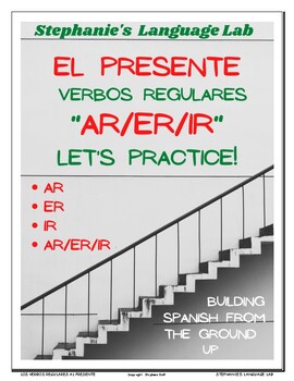 Preview of EL PRESENTE : LOS VERBOS REGULARES (AR/ER/IR) en español