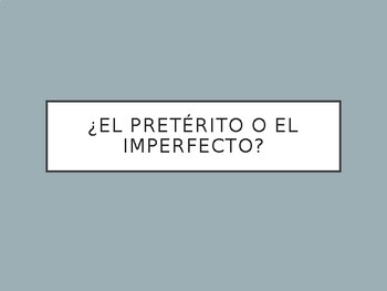 EL PRETERITO VS. EL IMPERFECTO by YULYAN ANDERSON | TPT