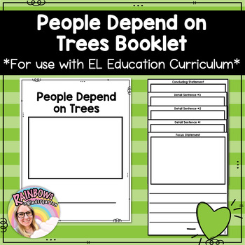 Preview of EL Kindergarten People Depend on Trees Booklet EL Curriculum Supplement Module