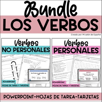 Preview of Bundle Los verbos | Formas personales y no personales | Spanish verbs