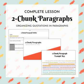 Preview of ELA 2-Chunk Paragraph Writing | COMPLETE LESSON