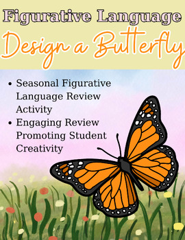 Preview of ELA 6-12 Spring Figurative Language Review/Assessment, Design a Butterfly