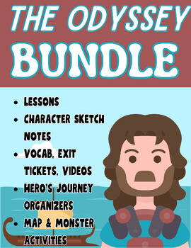 Preview of ELA 7-12 The Odyssey Lessons, Activities, Hero's Journey, & More BUNDLE
