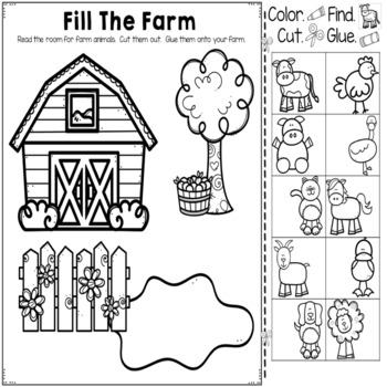 ELA A Read The Room Activity Fill The Farm by First Little Lessons