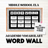 ELA Academic Vocabulary Word Wall Cards Middle School/ Hig