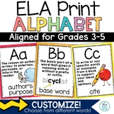 ELA Alphabet Posters Print ABCs Display Classroom Décor