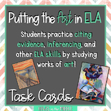 ELA Analysis Using Art - Task Cards - Theme - Citing Evide